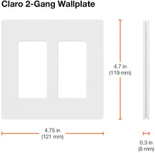 Load image into Gallery viewer, Lutron Claro 2 Gang Decorator Wallplate
