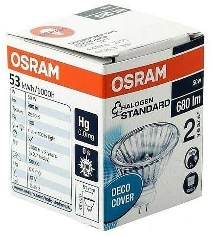 Case of 20) Osram 41870 - OSRAM 41870WFL 12V 50W MR16 Halogen Light B – E L  E C T R I C * V O L T A GE