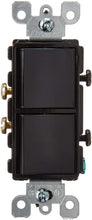 Load image into Gallery viewer, Leviton 15 Amp, 120/277 Volt, Decora Brand Style Single-Pole/Single-Pole Ac Combination Switch, Commercial Grade
